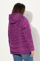 PURPLE QUILTED COAT - Purple
