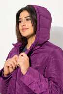 PURPLE QUILTED COAT - Purple