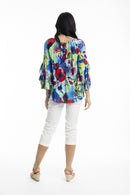 FLARED SLEEVE TOP - Multi-coloured