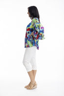 FLARED SLEEVE TOP - Multi-coloured