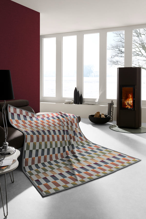 Cotton Rich Colton Bricks Throw 140 X 180CM - Grey