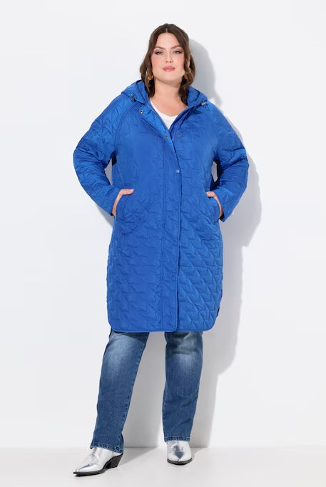HYPRAR QUILTED HOODED COAT - Blue