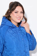 HYPRAR QUILTED HOODED COAT - Blue