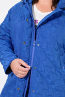 HYPRAR QUILTED HOODED COAT - Blue