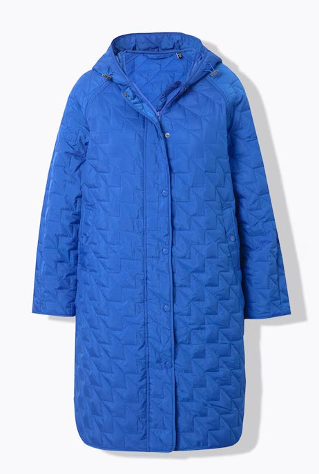 HYPRAR QUILTED HOODED COAT - Blue