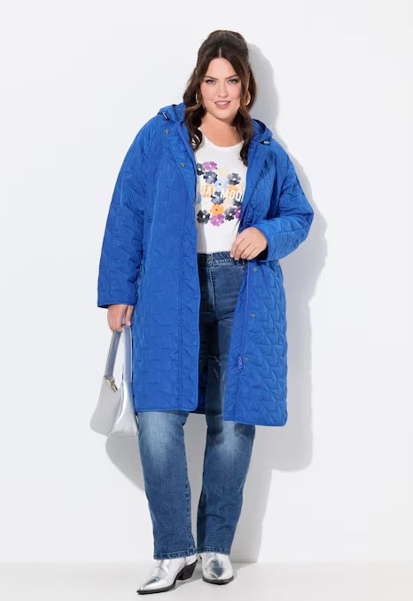 HYPRAR QUILTED HOODED COAT - Blue