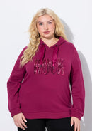 ROCK SEQUINED HOODY - Mahogany