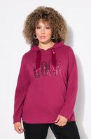 ROCK SEQUINED HOODY - Mahogany