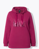 ROCK SEQUINED HOODY - Mahogany