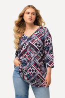 MIXED STRIPE TOP - Multi-coloured