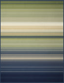 Ombre Stripe Throw 140X180 - Green