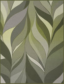 Cotton Rich Oversized Leaf Throw - Green 140 X 180