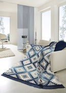 Ikat Diamond Throw 140X180 - Blue