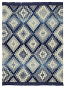 Ikat Diamond Throw 140X180 - Blue