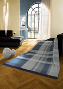 Oversized Check Throw - 140X180 - Blue