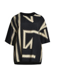 MAT STRIPE TUNIC - Black/beige