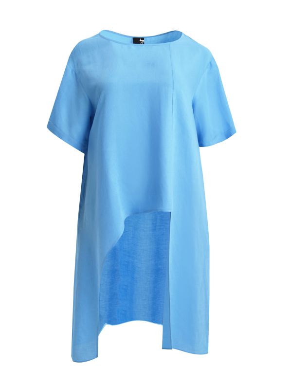 BLUE LONG BACK TUNIC - Blue