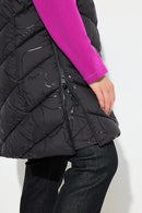 Glitter Swirl Gillet - Black
