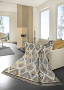 Unique Home Ikat Throw - Grey 140 x 180