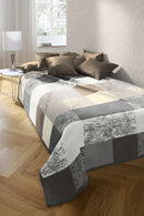 Unique Home Textured Check Throw - Neutral 140 x 180