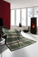 Unique Home Herringbone Throw - Green 140 x 180