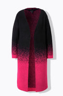 GRADIENT CARDIGAN - Pink/black