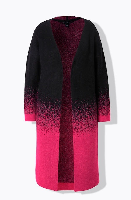 GRADIENT CARDIGAN - Pink/black