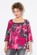 PINK PRINT TEE - Grey/pink