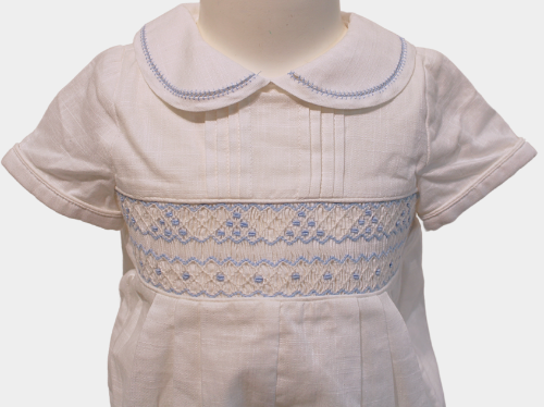 James Linen Romper - White