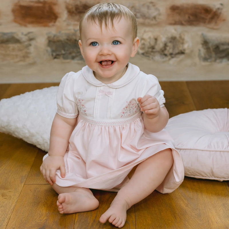 Floral Jersey Dress - Pale Pink