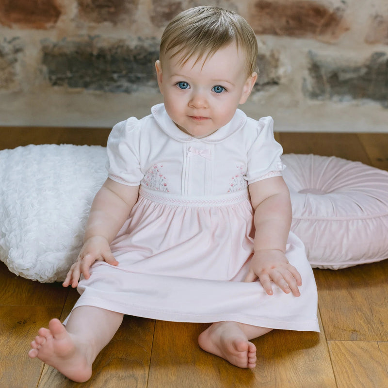 Floral Jersey Dress - Pale Pink