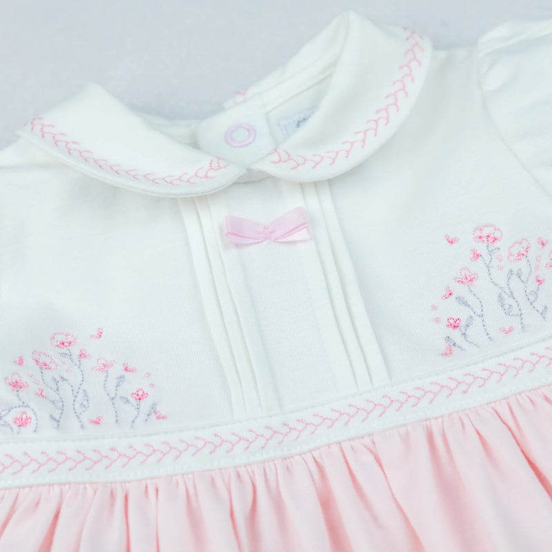 Floral Jersey Dress - Pale Pink