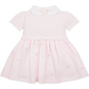 Rosebud Embroidery Dress - Pale Pink