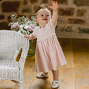 Rosebud Embroidery Dress - Pale Pink