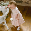 Rosebud Embroidery Dress - Pale Pink