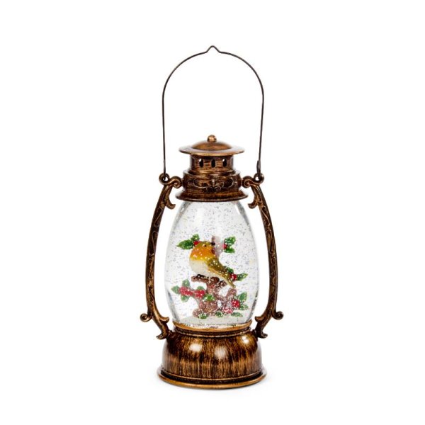 SnowSwirl Festive Robin Lantern