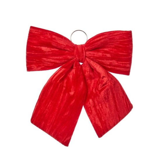 44cm Velvet Bow - Ruby