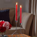 Faux Flame Taper Candles - Red