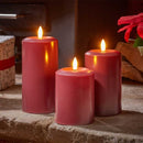 18cm LED Pillar Candle - Red