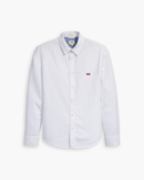 Battery Hem Shirt - White+