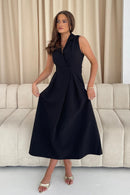 Cameron Tailored Shirt Dress - Black