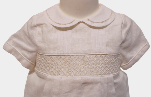 Robert Linen Romper - White