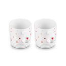 Set of 2 Heart Decal Mugs