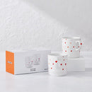 Set of 2 Heart Decal Mugs