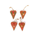 Festive Wooden Heart & Robin Hanging Decoration