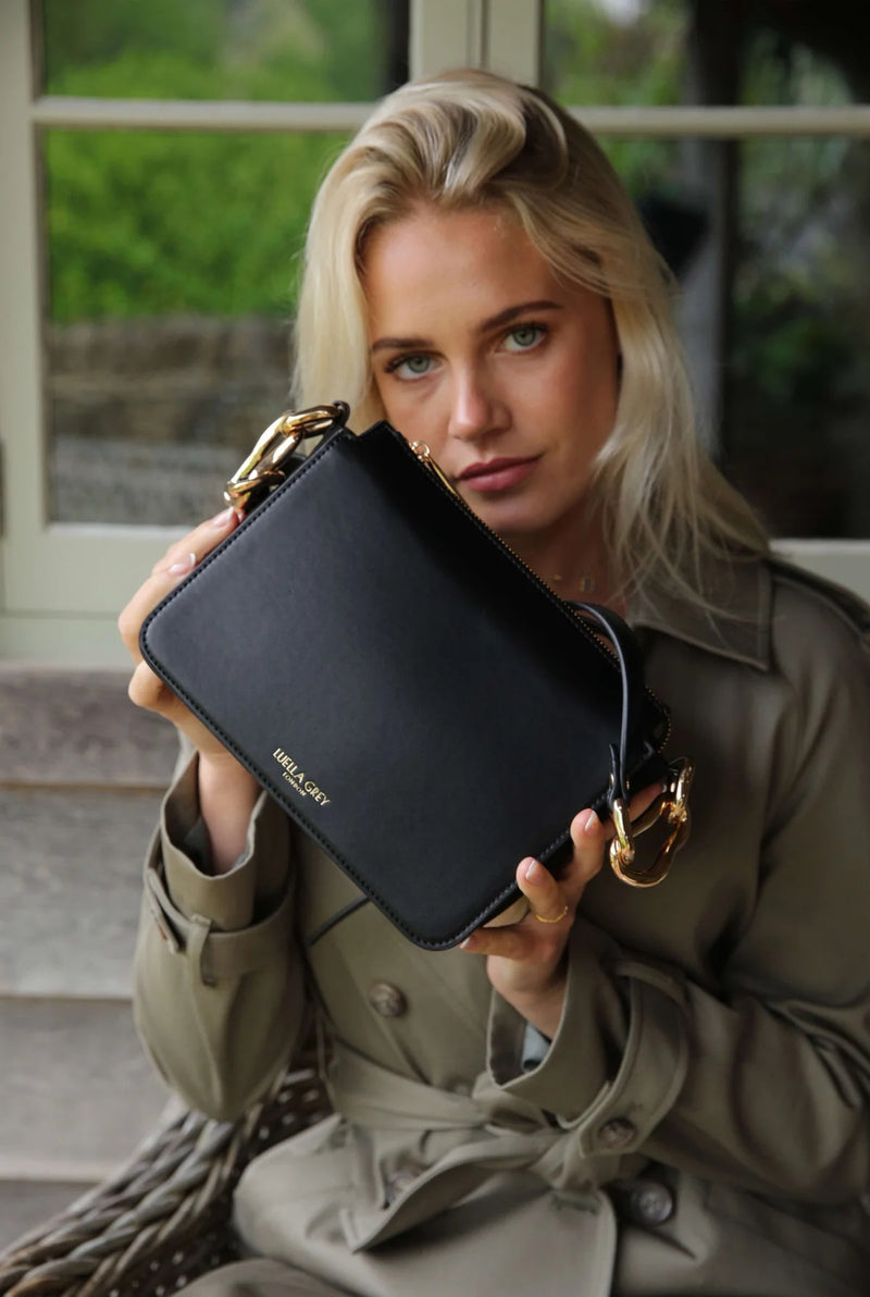 Margarita Zip Top Crossbody - Black