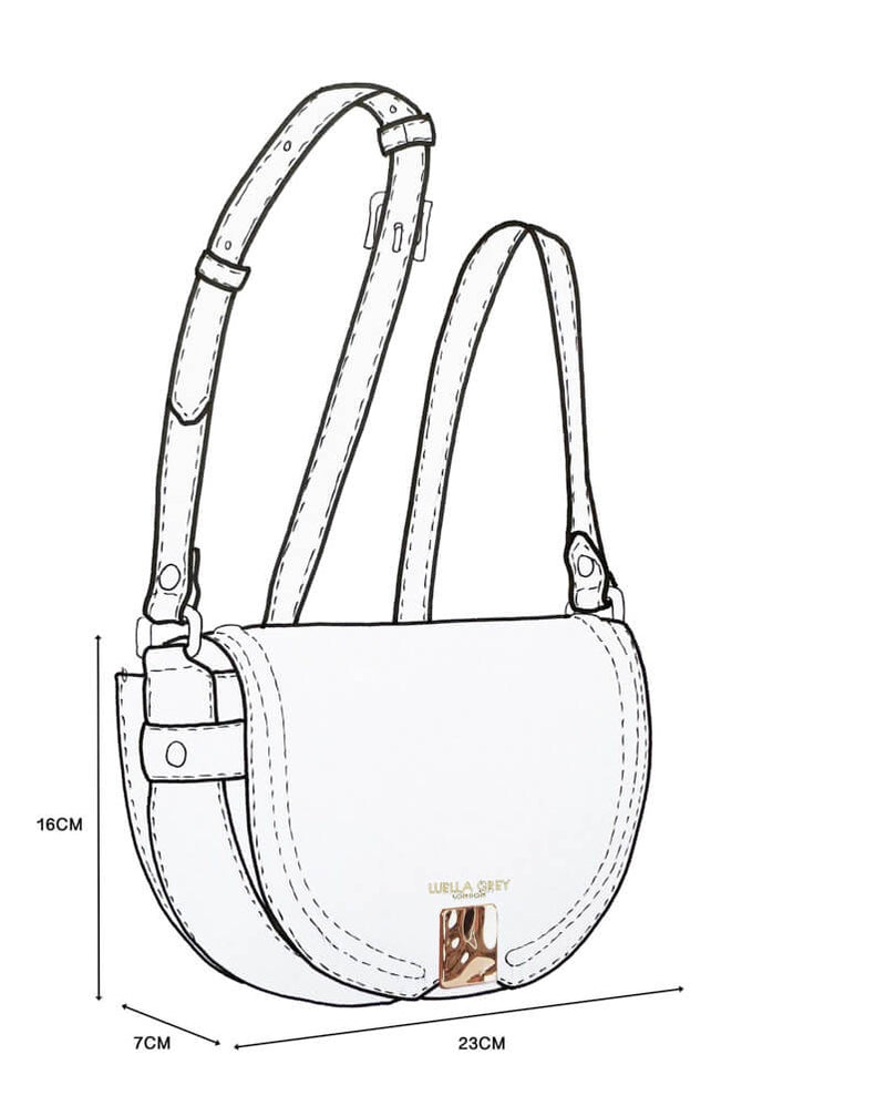 Tara Saddle Crossbody - Tan