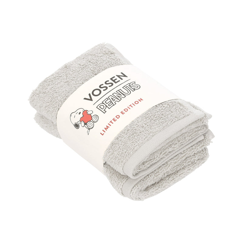 Sleepy Snoopy Towel - Pearl Grey
