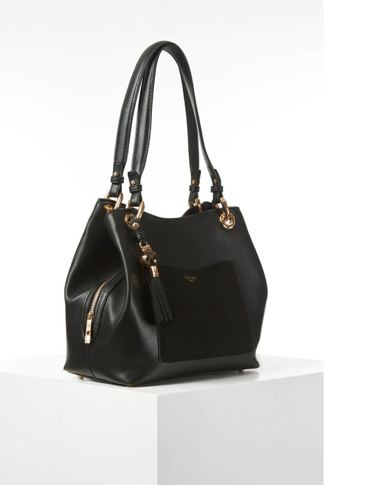 Sienna Hobo Tote - Black