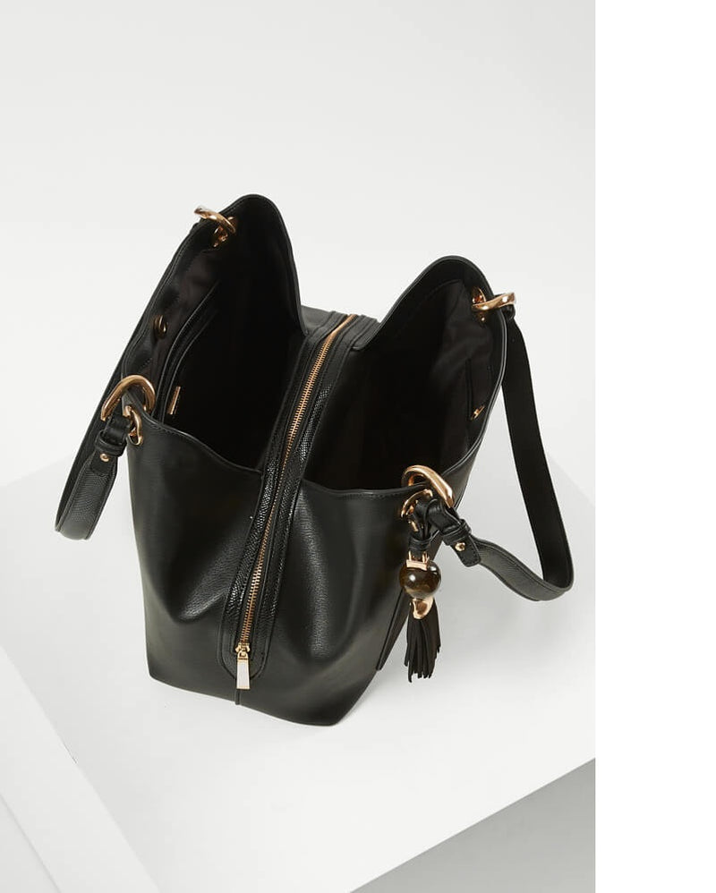 Sienna Hobo Tote - Black